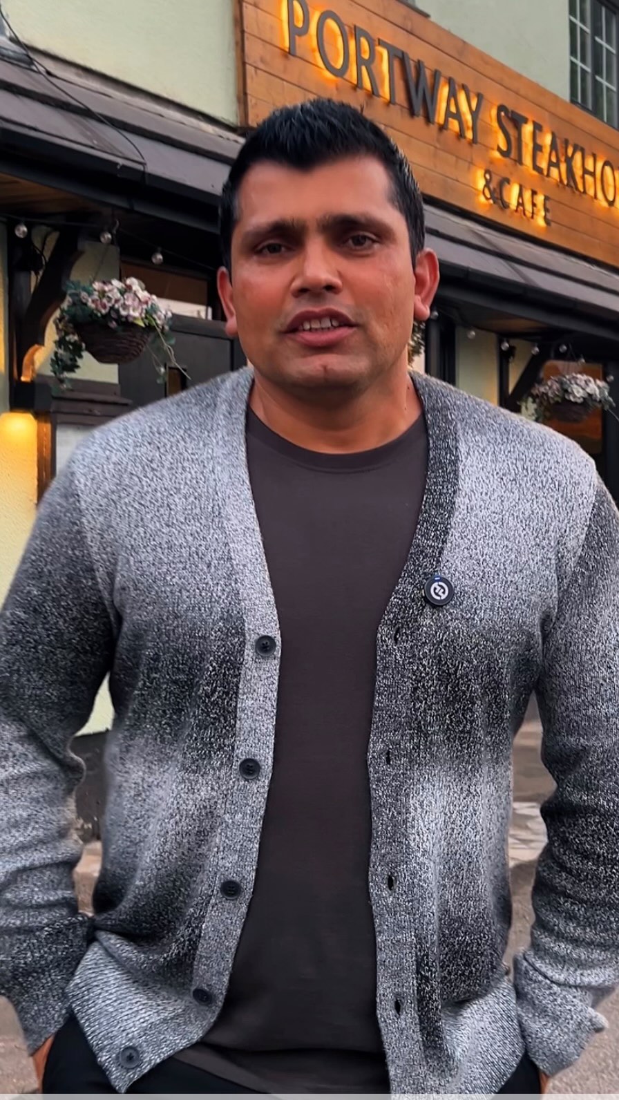 Kamran Akmal outside Portway Steakhouse