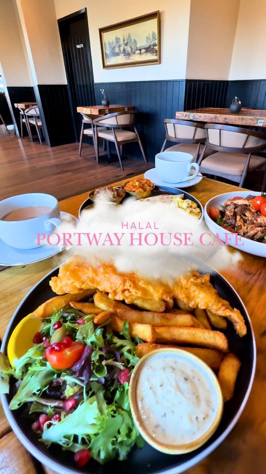 Fish and chips with house salad
